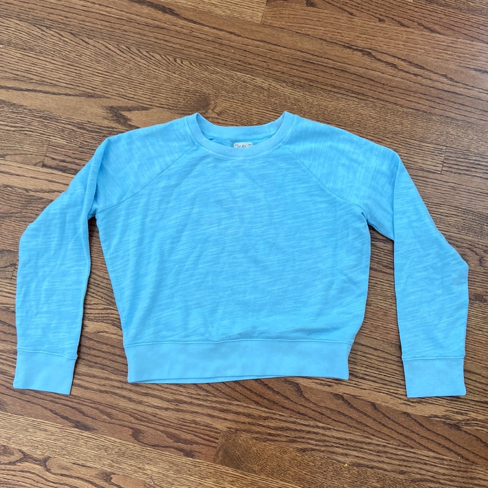 Brand New JCrew Vintage Cropped Sweatshirt XS Blue